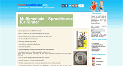 Desktop Screenshot of kindersprachkurse.org